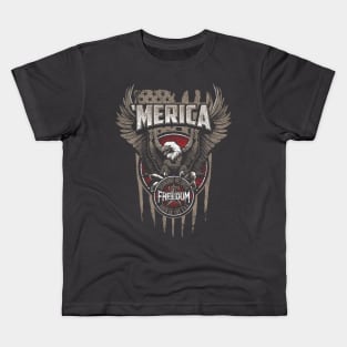 Merica Patriotic Eagle Flag Kids T-Shirt